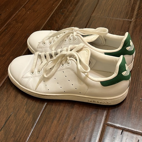 Adidas Stan Smith Green Back Tennis Shoes Size 7 - Picture 4 of 10